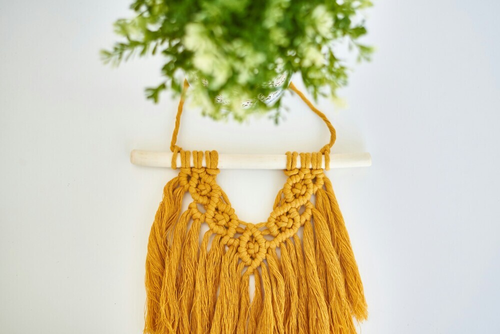 Macrame turns cord into an artwork